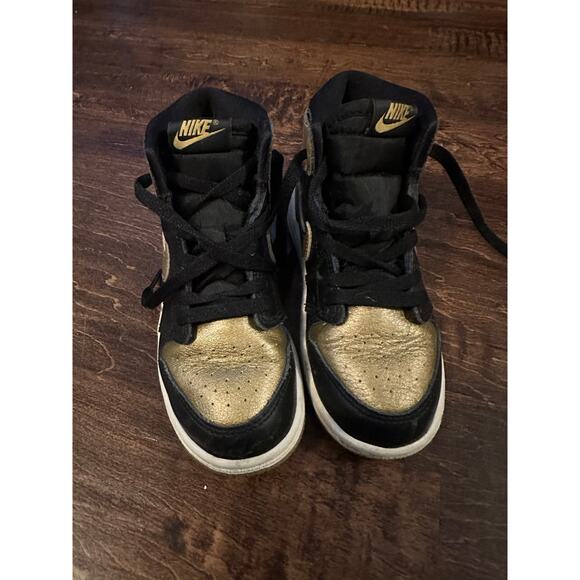 Toddler air Jordan retro 1 high OG black/gold size 10c - Picture 4 of 7